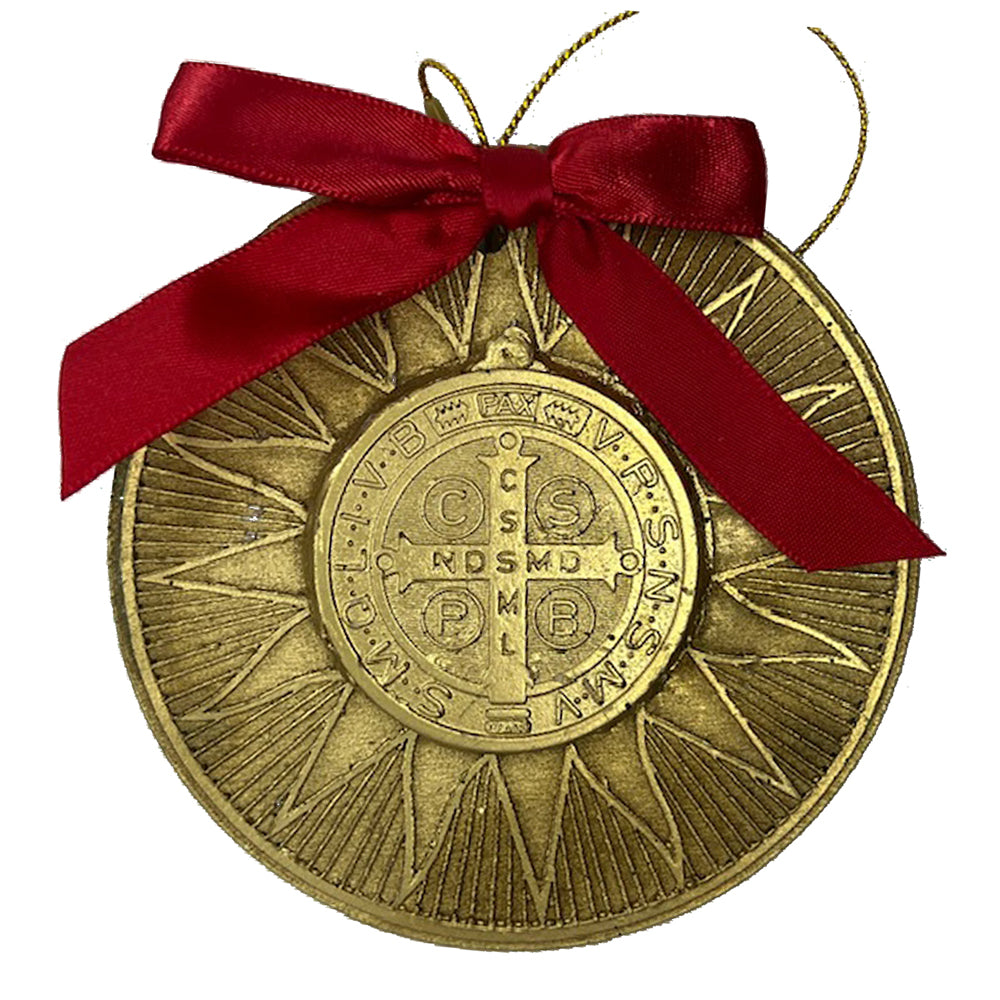St Benedict medal in Sun Burst